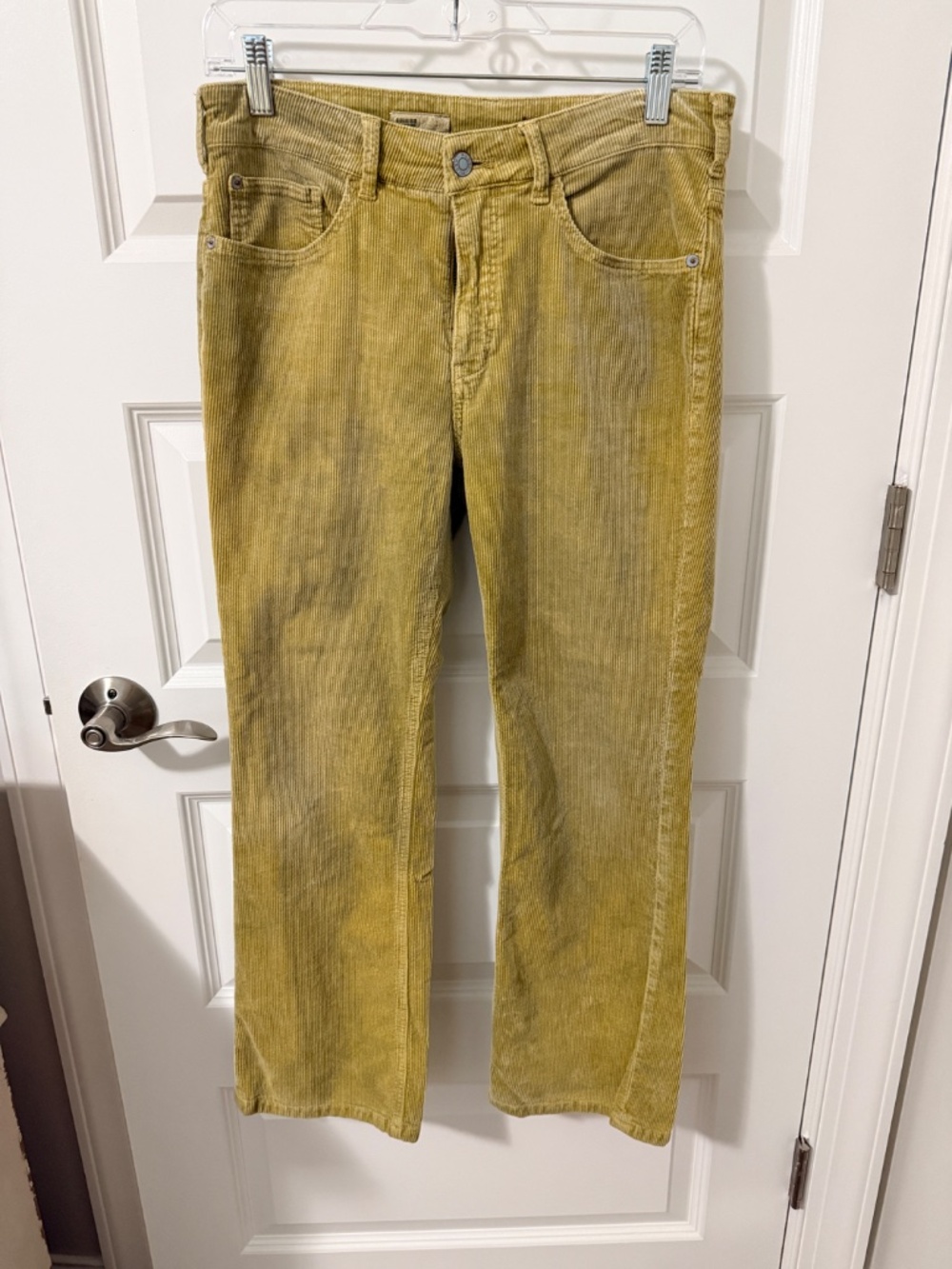 Pilcro Mustard yellow corduroy pants